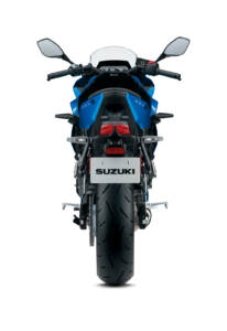 GSX8R blue tampak belakang