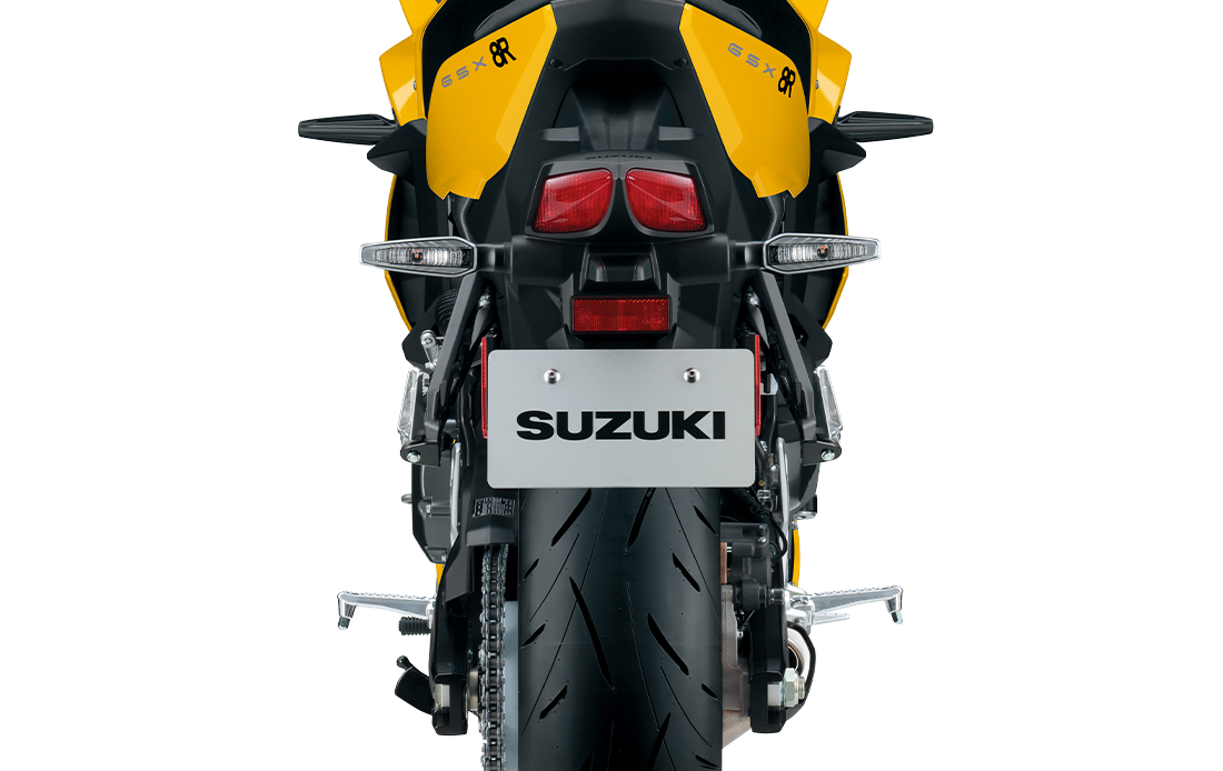 GSX8R yellow tampak belakang