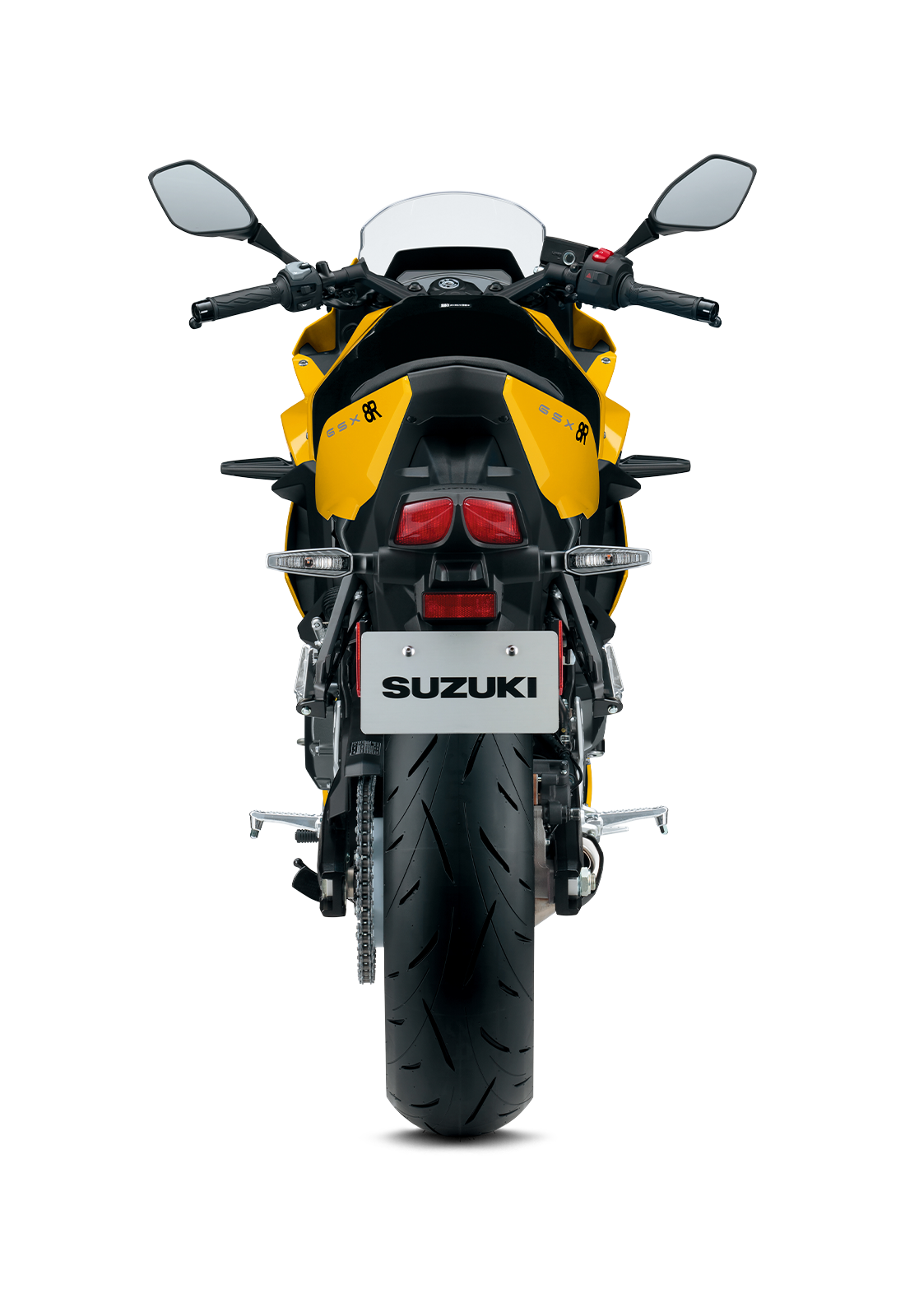 GSX8R yellow tampak belakang